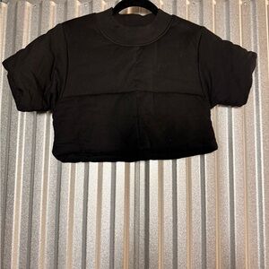 OAK Black Women's puffer Crop Top